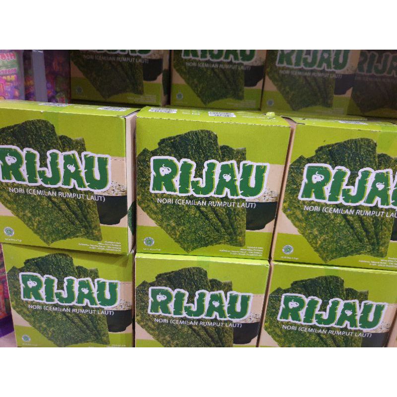 

Rijau Nori Cemilan Rumput Laut - Cemilan Murah 1Box @12pcs 3g