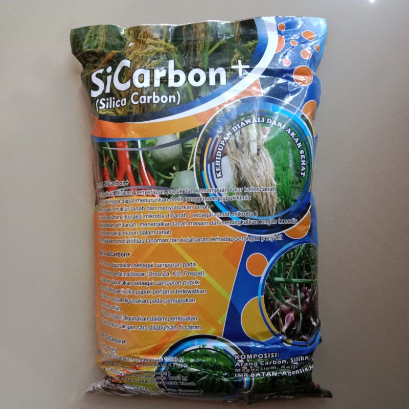 Pupuk Sicarbon Carbon Silika  Asam Humat. Berat 1kg Si Carbon Sicarbon+ Sicarbon Plus