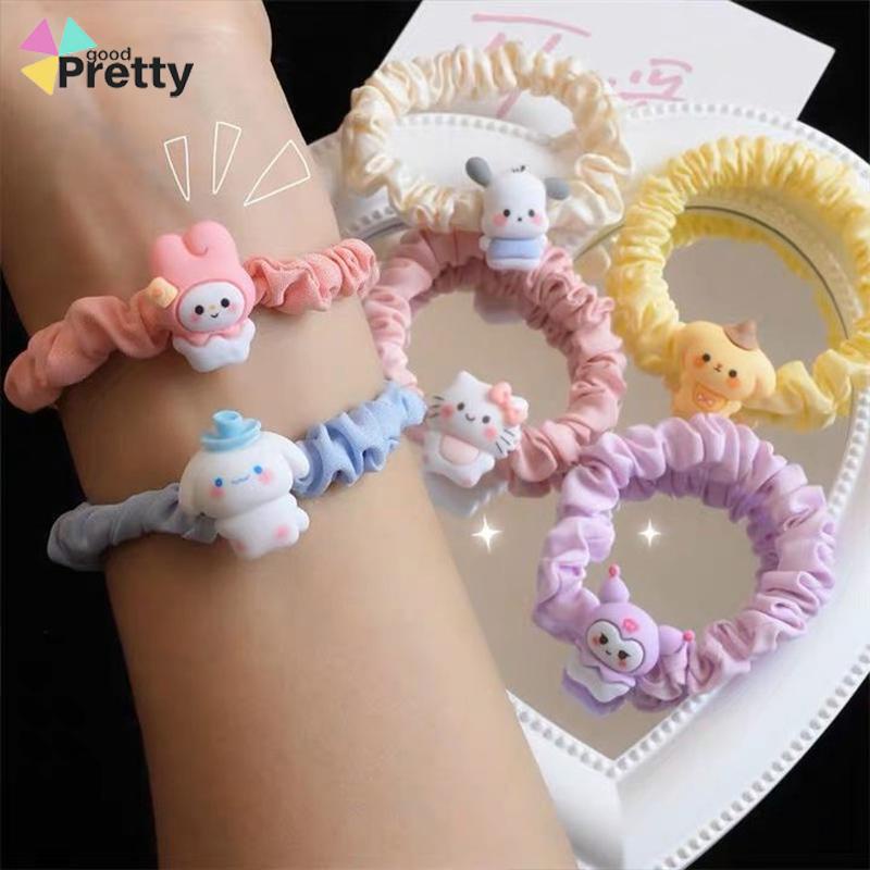 Cincin Usus Kecil Kartun Anjing Cinnamoroll  Cincin Rambut  Gaya Manis Manis Lucu Tali Rambut - PD