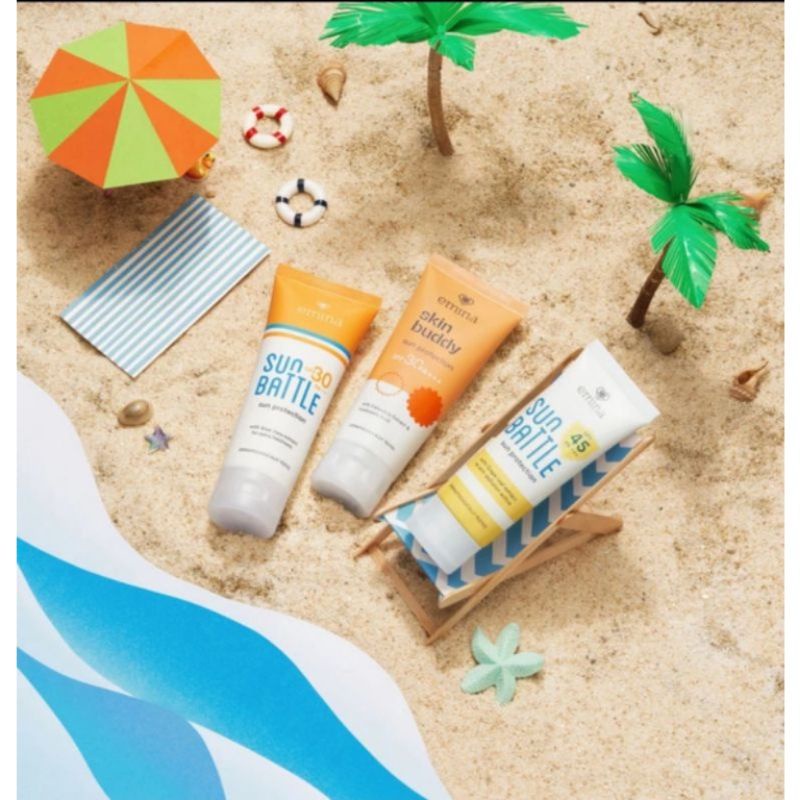 Emina Sun Protection Sun Battle Skin Buddy Sunscreen Original Bpom