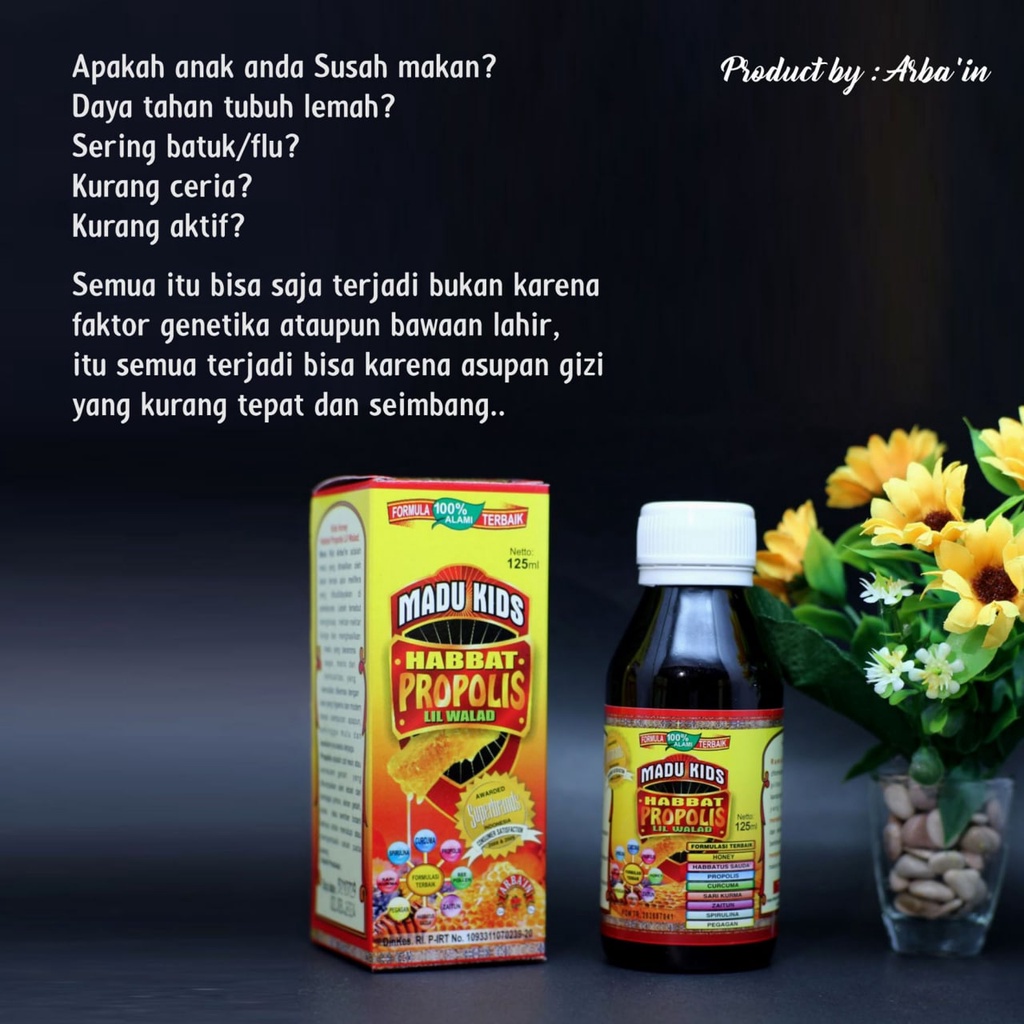 Madu Kids Anak Plus Propolis dan Habbatus Sauda