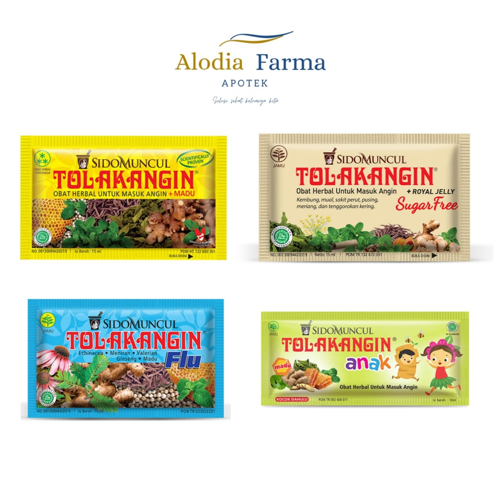 TOLAK ANGIN CAIR PLUS MADU, TOLAK ANGIN FLU, TOLAK ANGIN ANAK, & TOLAK ANGIN BEBAS GULA