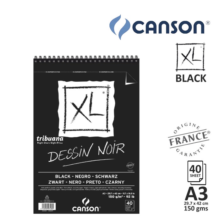 

Aman Canson Xl Black A3/150Gms - 40 Sheets (Album) - 400039087 Gilaa!!!