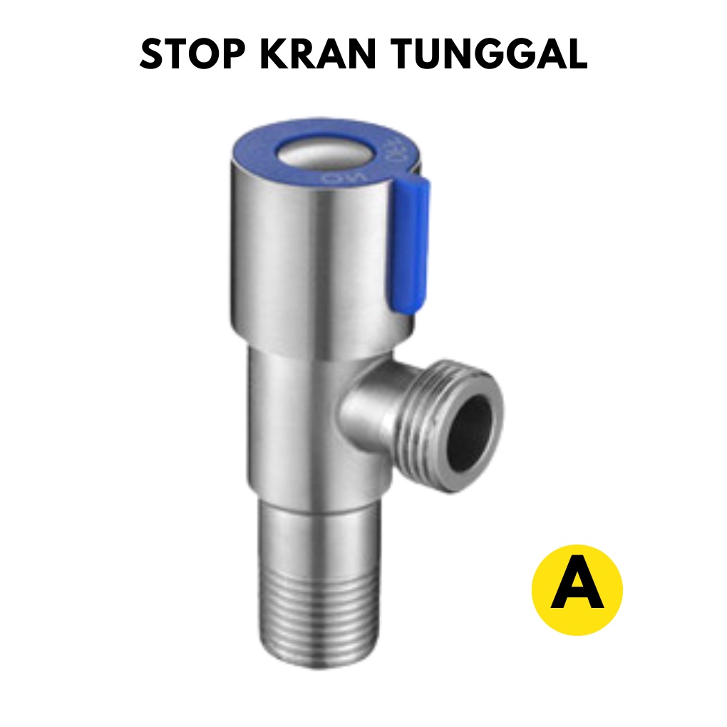 Stop Kran Stainless Stopkran Closet Wastafel SS - Kran Shower 304 -Stop Valve / Stopkran Stainless / Stop kran Kloset / Stop Kran Single BERKUALITAS