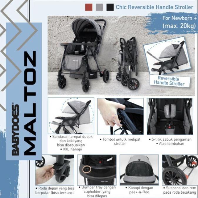 Stroller Baby Does / BabyDoes CH-BL 821 Maltoz Reversible