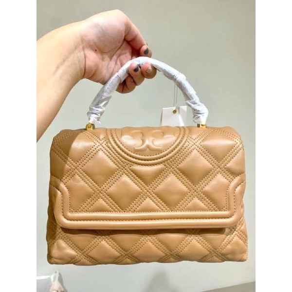 Tory Burch Fleming Soft Top Handle Tiramisu