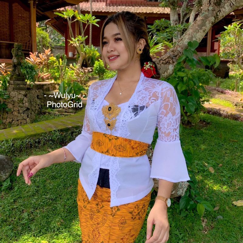 KEBAYA BALI JADI MIX TANGAN KIPAS (ATASAN KEBAYA SAJA)