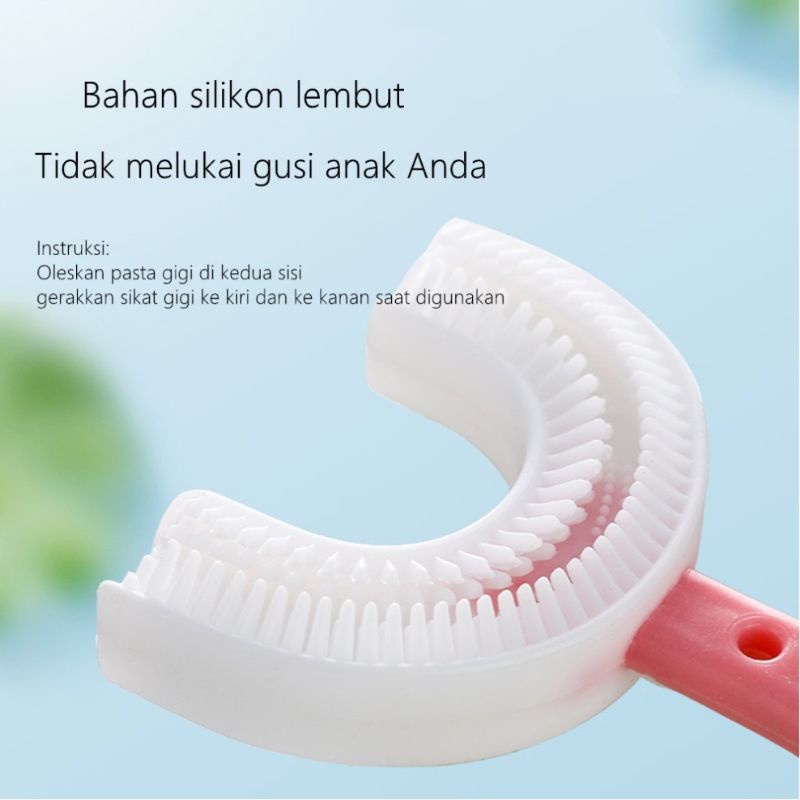 Sikat gigi anak Training bentuk U silicon
