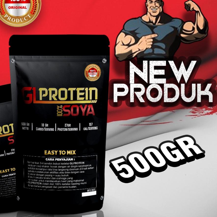 

BAYAR DITEMPAT✔️WHEY PROTEIN, GLPROTEIN 100% SOYA/KEDELAI MURNI 500 gram|SQ4