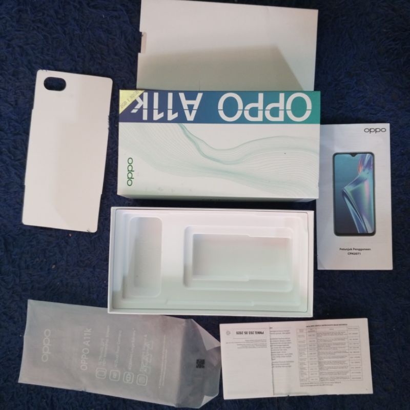 dus box atau kotak hp Oppo A11k ram 2/32gb ORI bawaan pabrik 100% original