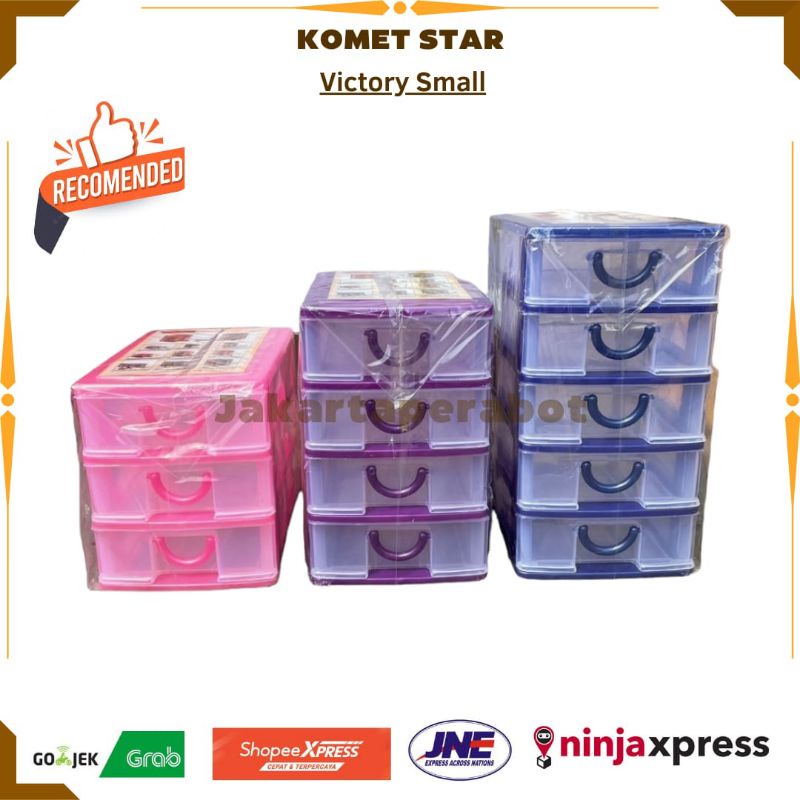 Komet Star Laci Mini Container M5 / Laci Susun 5 Komet Star / Laci Kabinet Mini Container Victory Susun 3 4 5 Tingkat ( Small dan Medium )