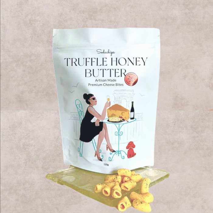 

Sodachips TRUFFLE HONEY BUTTER Cheese Bites snack