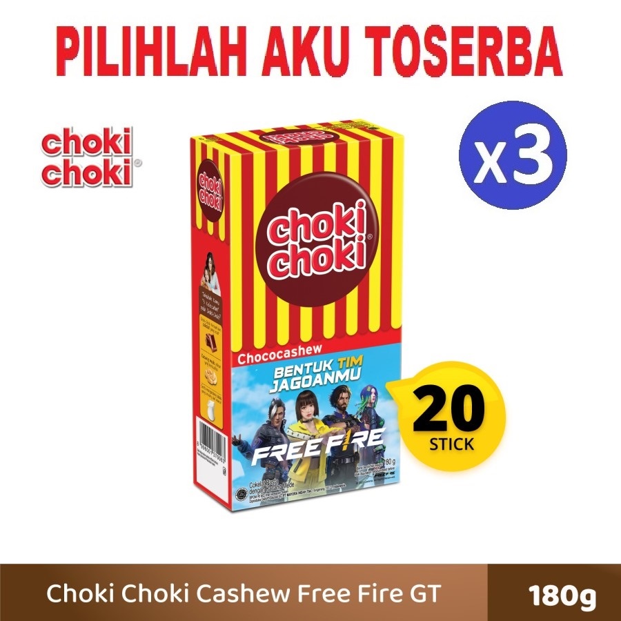 Choki Choki Choco Cashew - 1 box isi 20 pcs (HARGA 3 BOX)