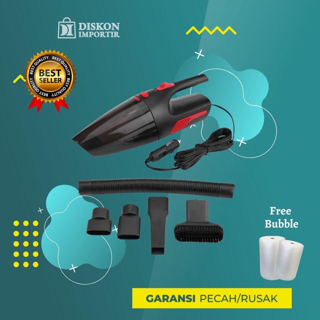 Vacuum Cleaner Mobil Portable Vakum Clener Rumah Penyedot Debu Original Daya Hisap Kuat 12V 120W