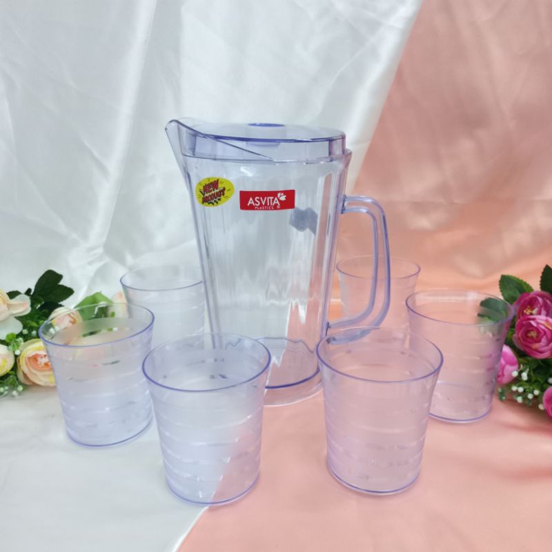 Niagara/NRJ 1.65/Kan set akrilic/pitcher/Teko +Gelas/Asvita