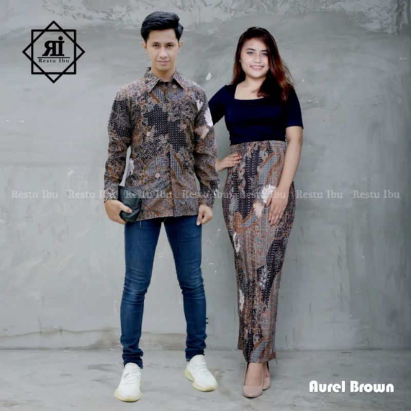 BATIK COUPLE ROK PRISKET/ BAWAHAN KEBAYA/KEMEJA BATIK/ COUPLE BATIK MODERN/ ROK PLISKET COUPLE BATIK