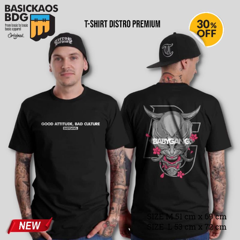 KAOS DISTRO PRIA BABY GANG KAOS GAUL KEREN KAOS TRENDY BUAT NONGKRONG 30S