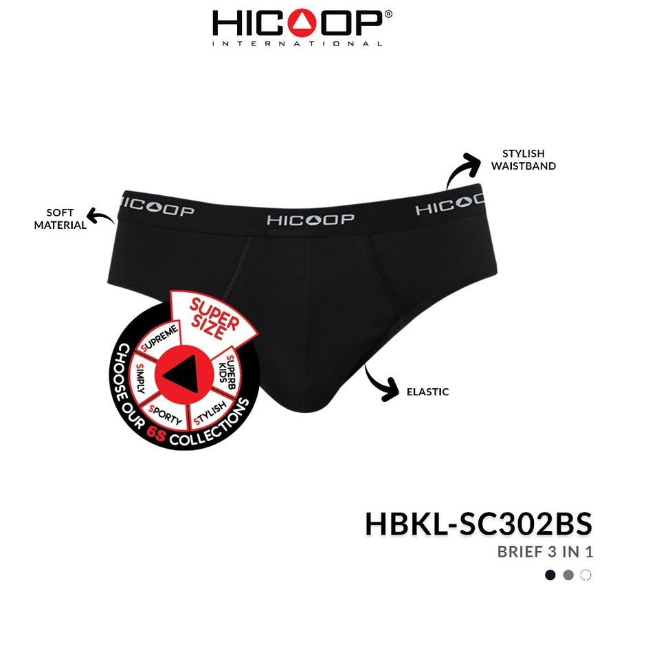 Suplier1--Hicoop Celana Dalam Pria 3 IN 1 HBKL-SC 302 brief BIG SIZE