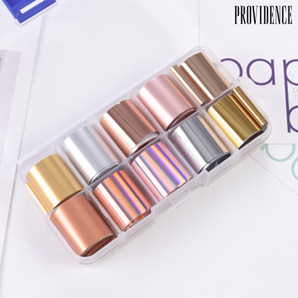 1 Kotak Stiker Kuku Tahan Air Tidak Pudar Warna-Warni Untuk Dekorasi Manicure