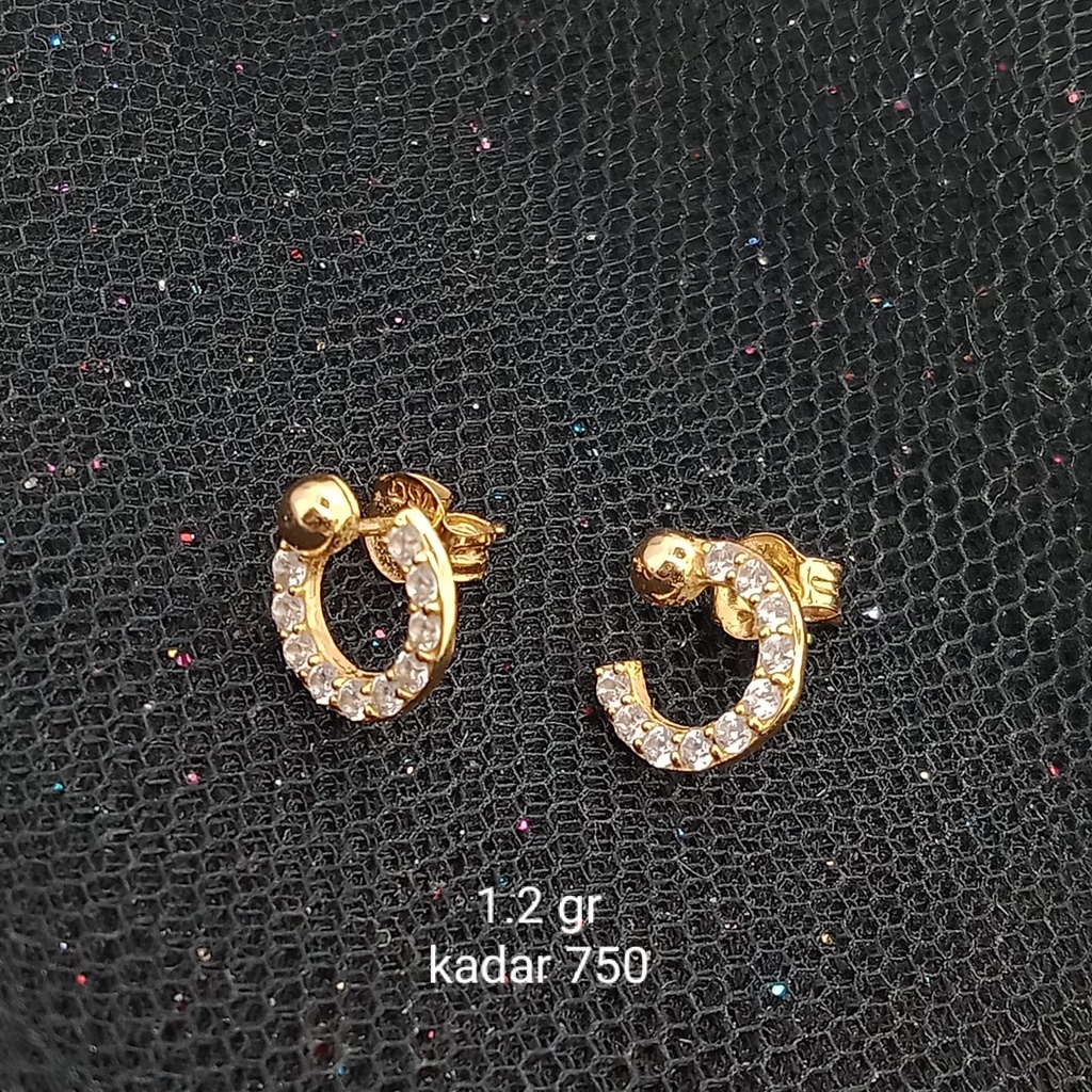 Anting emas 17K - 1.2 gr kadar 750 - 3822