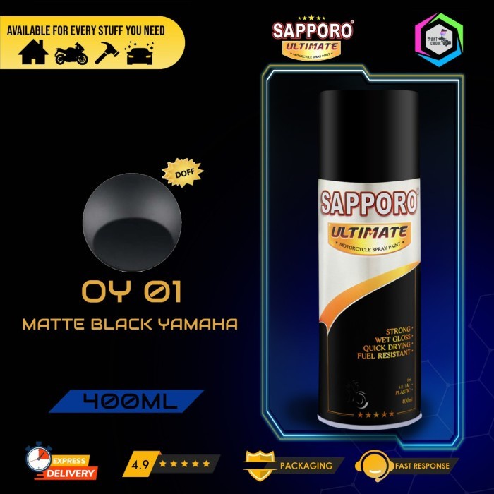 SAPPORO ULTIMATE Colour Cat Semprot OY01 MATTE BLACK YAMAHA 400cc