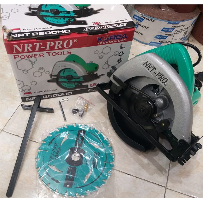 NRT-PRO Circular Saw 2600HD 7inch loe watt 800 murah berkualitas