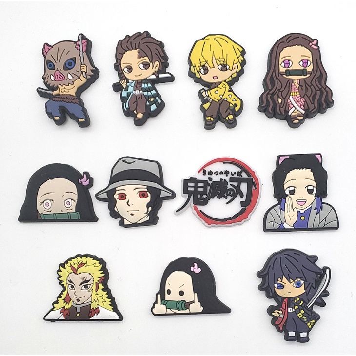 Charms Pin Sepatu Sandal Crocs Edisi Demon Slayer DD-18