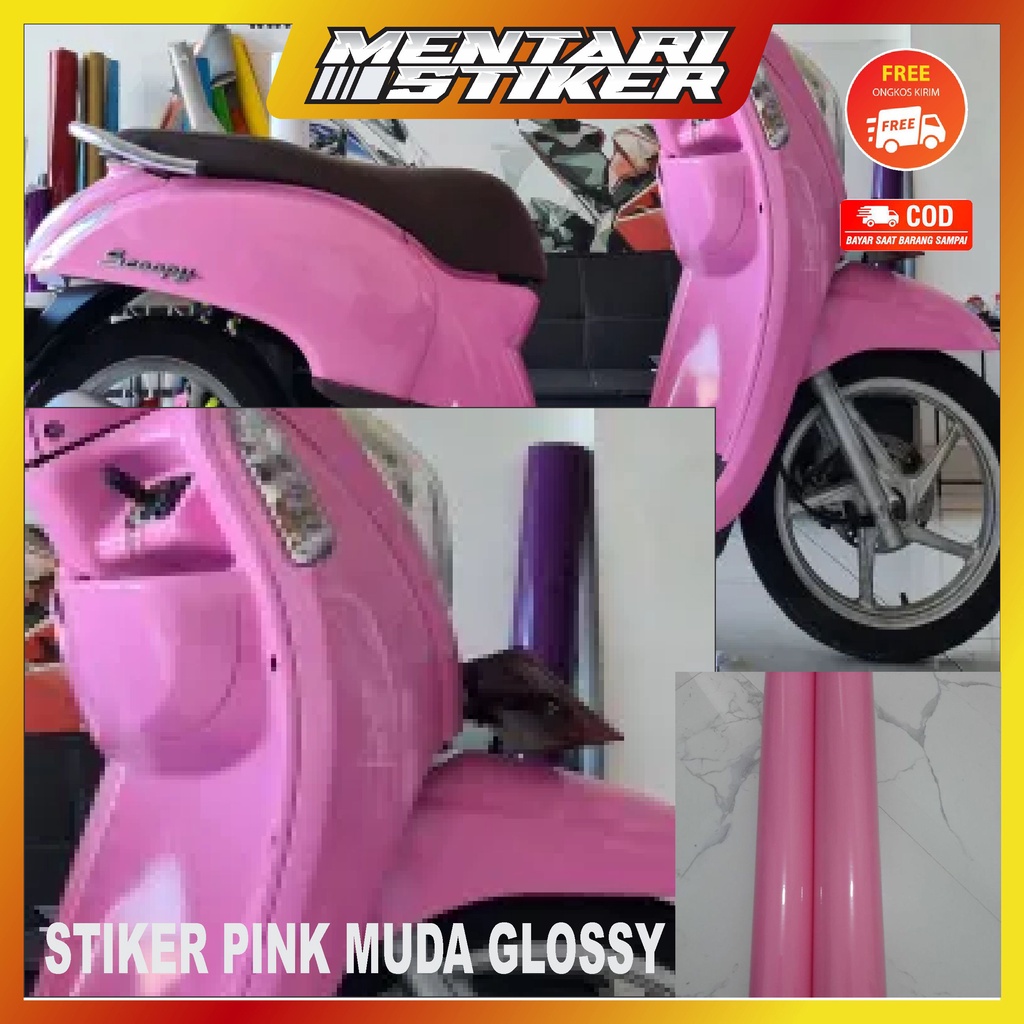 STIKER MOTOR WARNA PINK SKOTLET PINK GLOS SKOTLET MOTOR