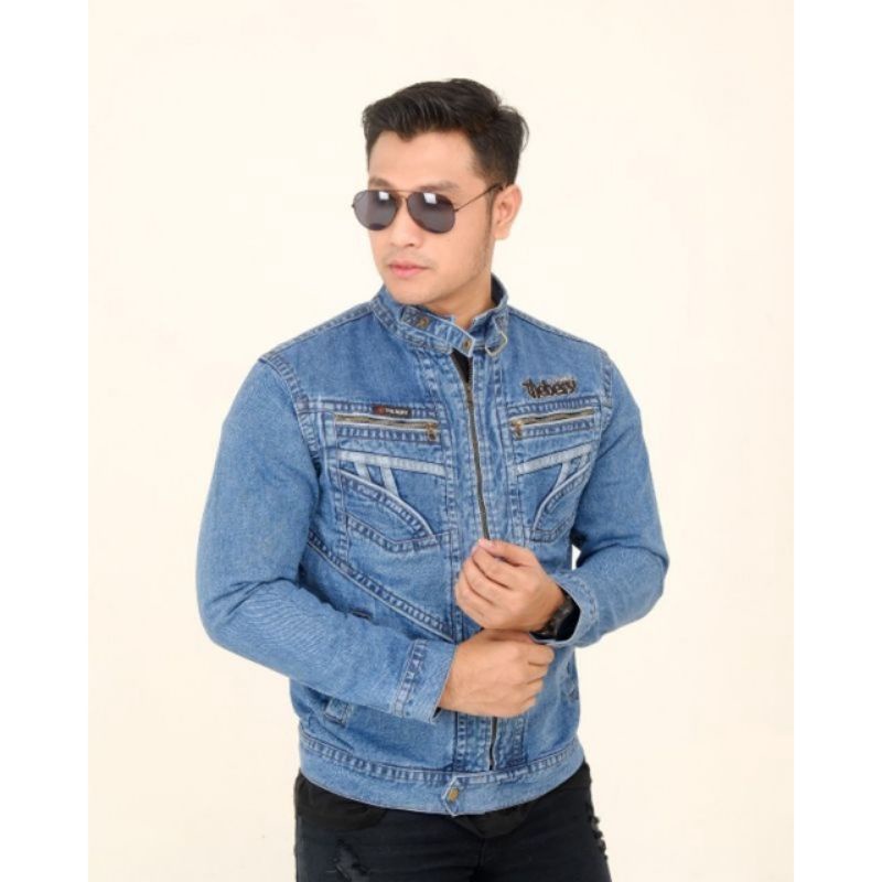 jaket jeans pria /jaket jeans resleting pria