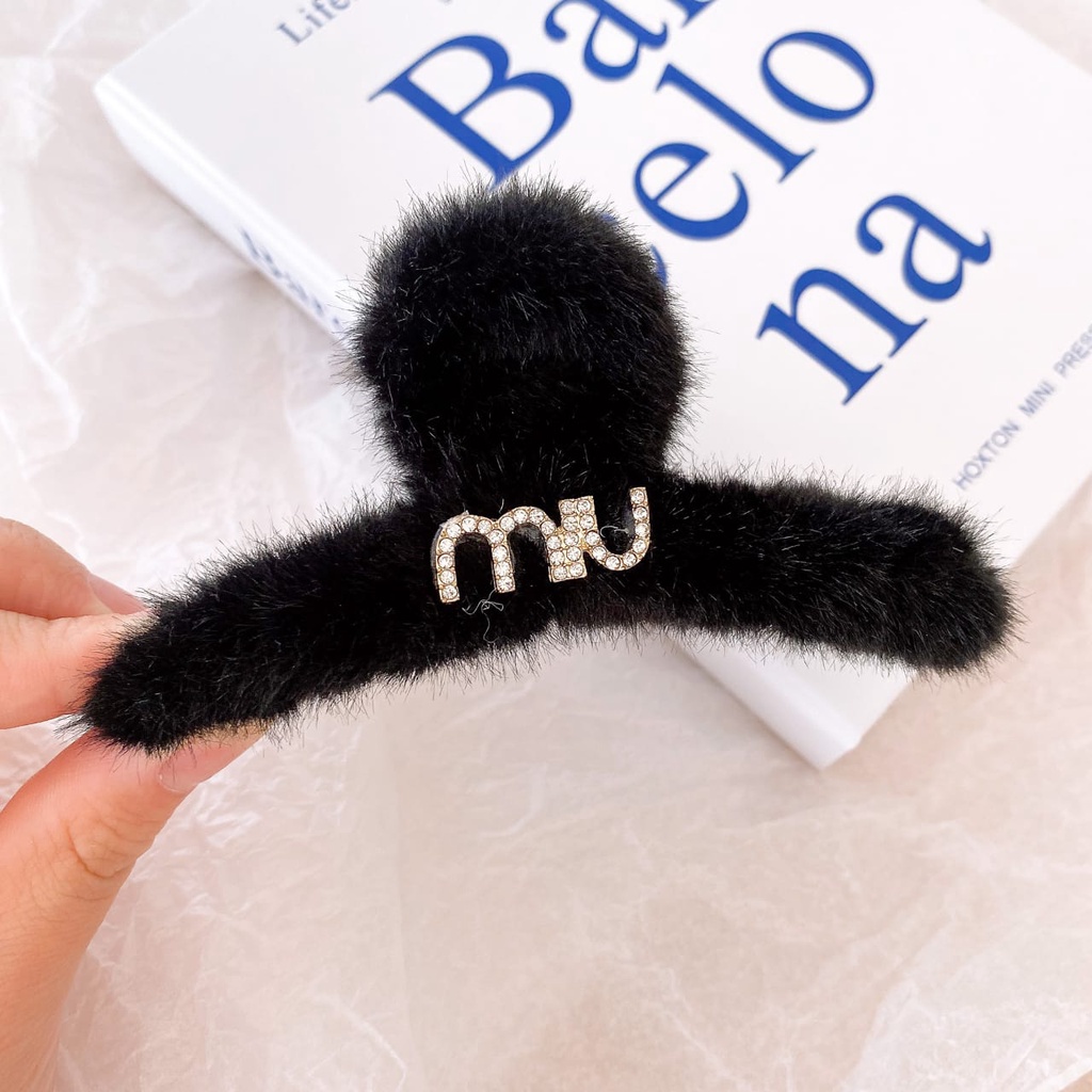 JEPIT MIU BLACK JEPITAN RAMBUT JEDAI CEPOL PONYTAIL AKSESORIS FASHION KOREA IMPORT