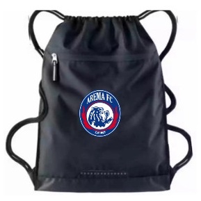 Tas Serut pria string bag polos selempang olahraga bahan Taslan waterproof | Tas Pria Ransel Serut Klub  bola Arema Malang