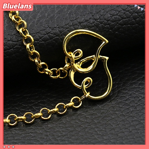 Bluelans Women Double Love Heart Chain Beach Sandal Ankle Bracelet Anklet Foot Jewelry