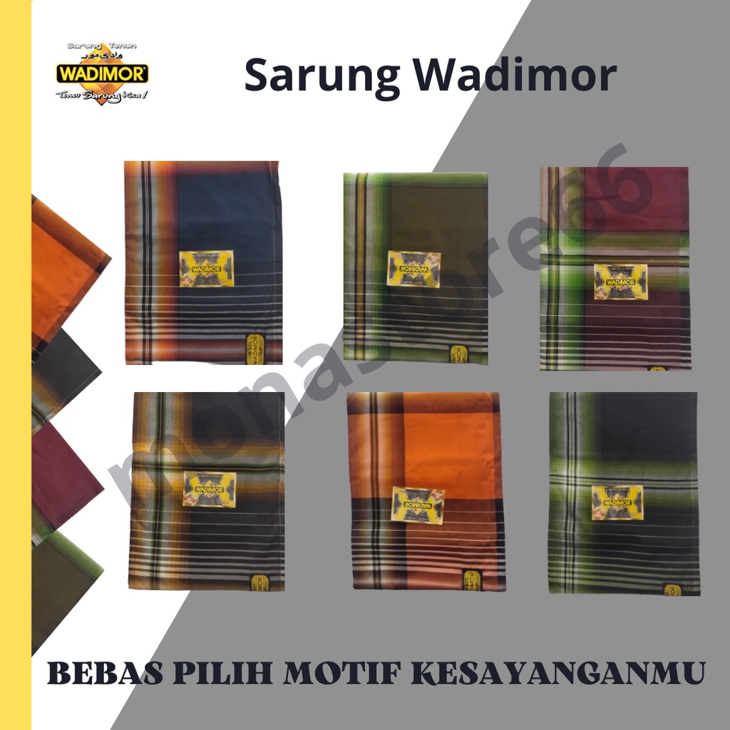Sarung Wadimor Motif Kotak-Kotak Premium