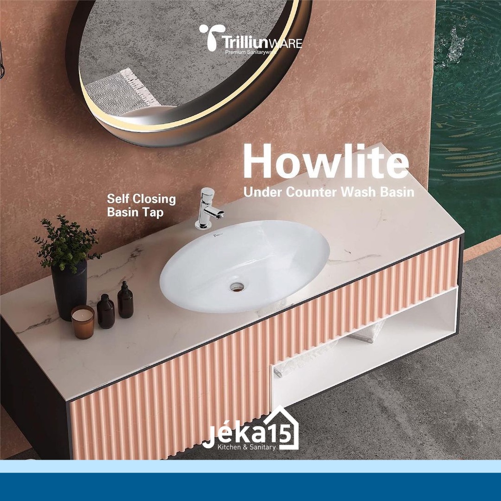 TRILLIUNWARE HOWLITE WASTAFEL UNDER COUNTER BULAT MODEL HOTEL