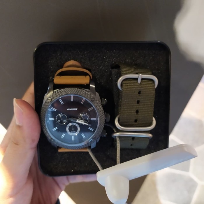 Jam Tangan Eiger Hydra Rcw Watch Hitam Black 91000 6505 Original Cowok