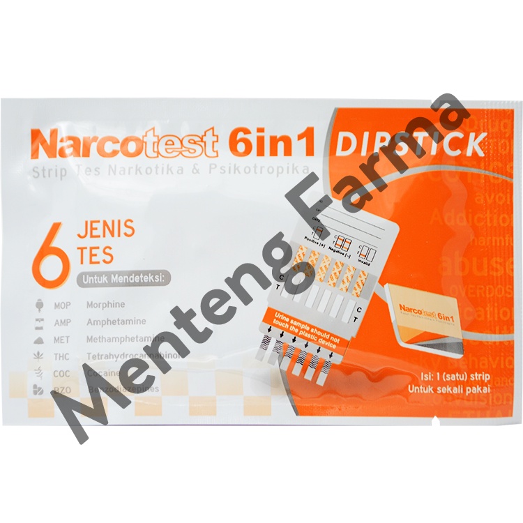 Narcotest 6 In 1 Dipstick - Alat Tes Narkotika Psikotropika 1 Set