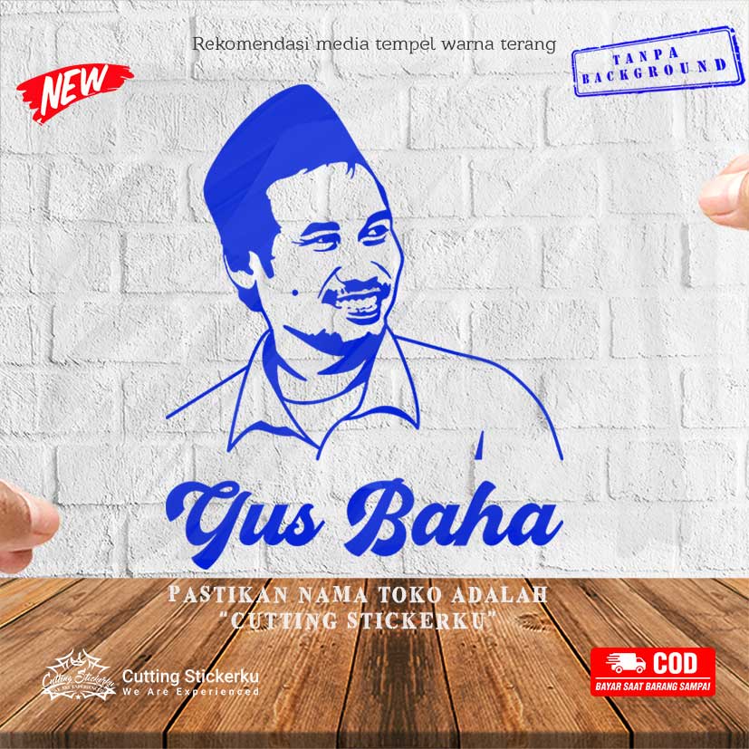 Cutting Stiker Gus Baha Variasi Motor Mobil Sticker Timbul Keren Nyala Dasbor Spakbor Visor Body Kaca Helm Laptop Hologram Reflective Tahan Air Bodi Samping Ahmad Bahauddin Nursalim Scoopy Vario Beat NMAX PCX Vespa Aesthetic Pickup Windshield Kustom Modif