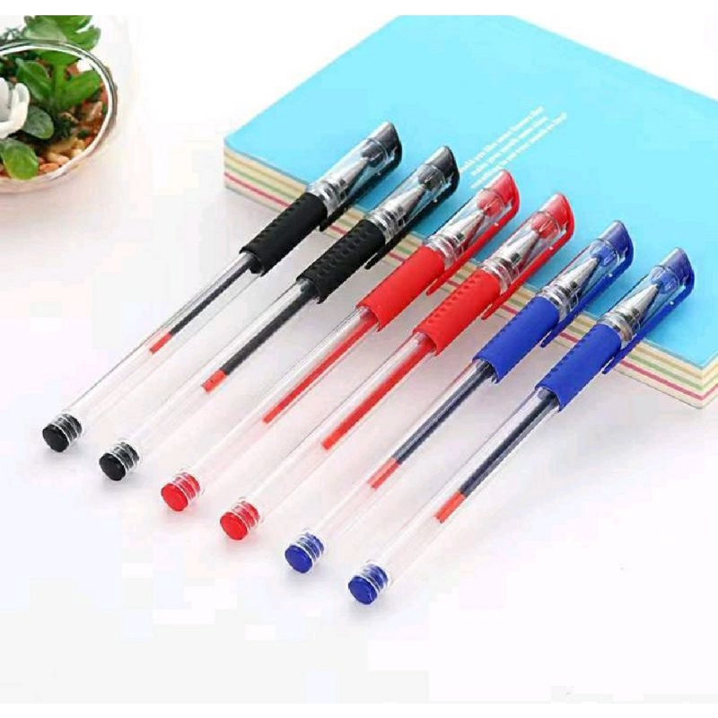 Pena Gel 0.55mm Standard Pulpen tinta cair Alat Tulis Sekolah Kantor Pen Warna Warni Pena Ujung Lancip ATK Murah Import