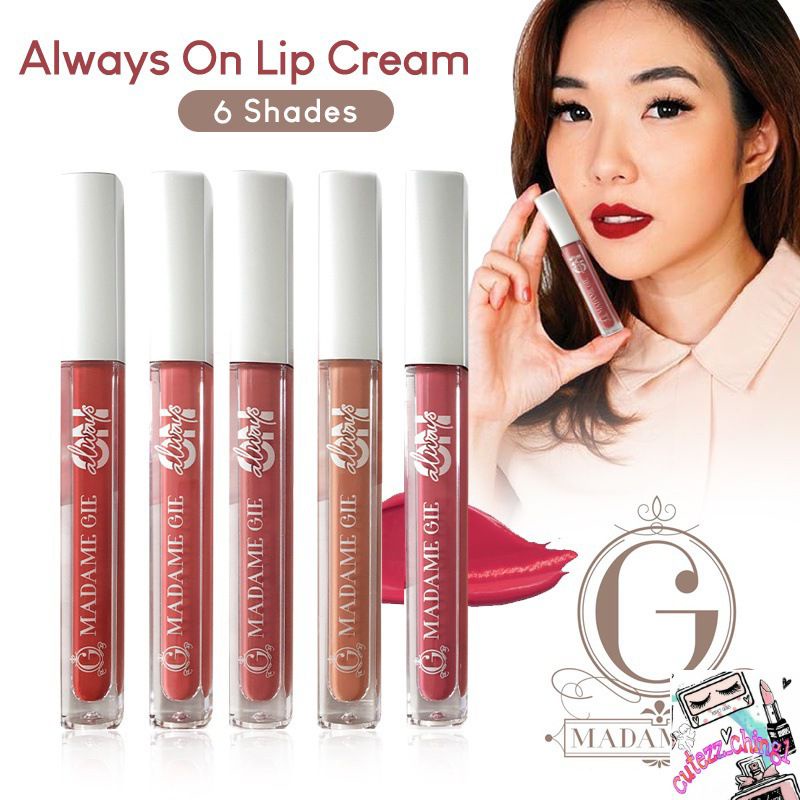 ☃Cutezz_Ching1☃Madame Gie Always On Lip Cream 4g - Makeup Lipstick