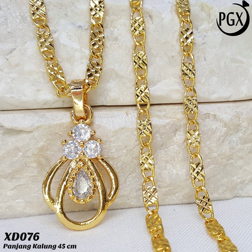 PGX Kalung Wanita Xuping Aksesoris Fashion Perhiasan Lapis Emas Premium - XD076