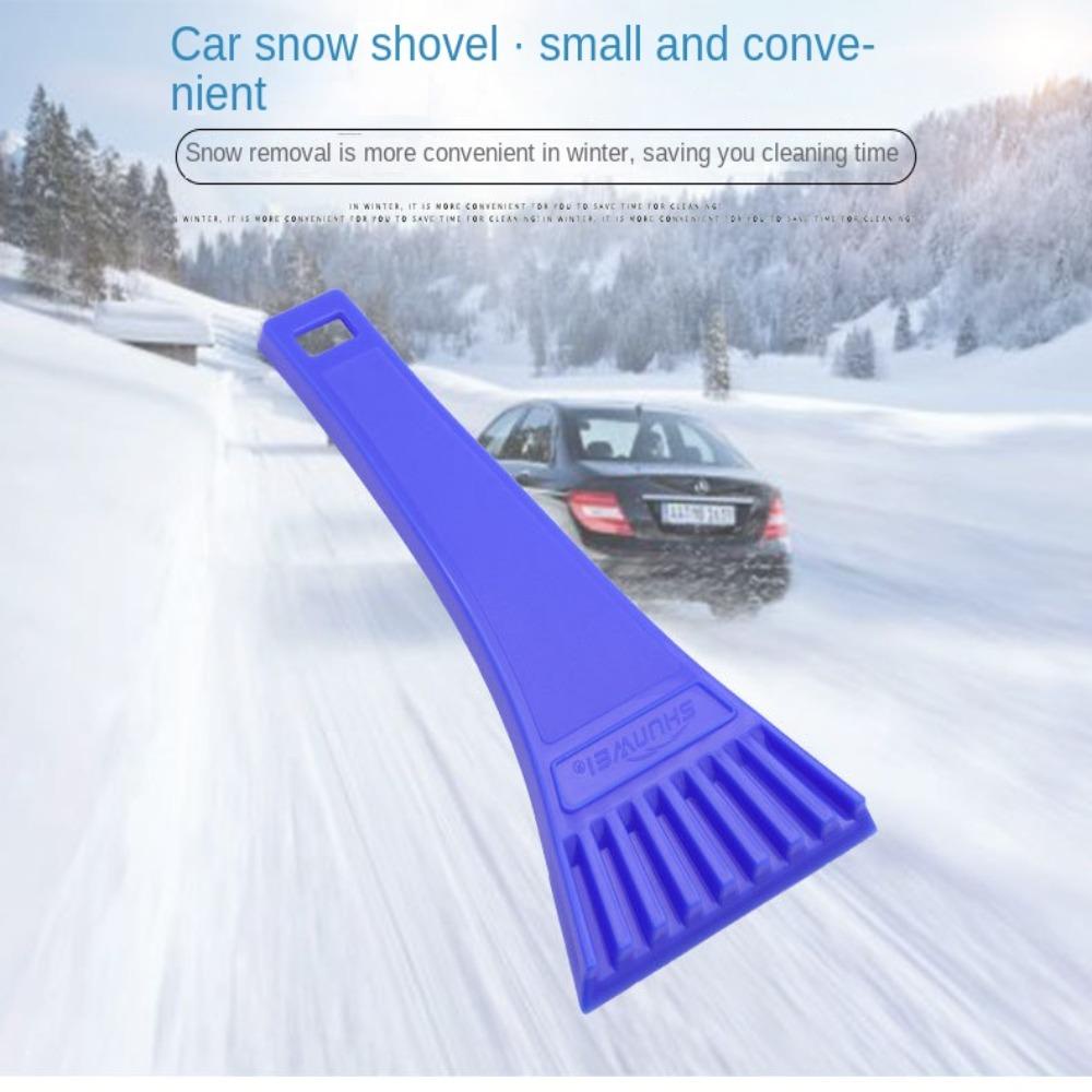 Preva 4pcs Car Snow Shovel Portable Aksesoris Mobil Auto Snow Winter Use Long Handlealat Pembersih