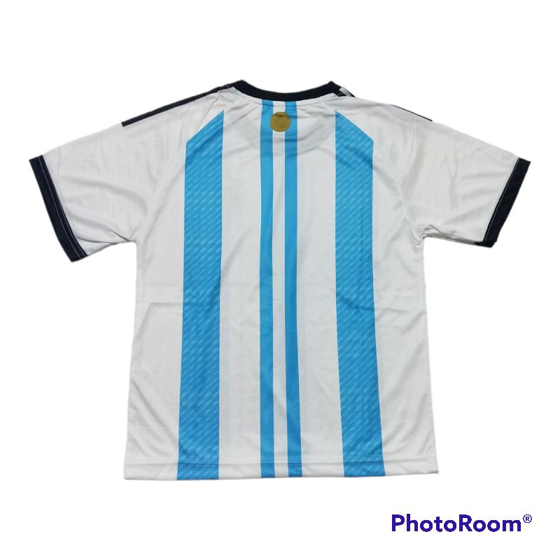 SETELAN BAJU BOLA ARGENTINA PIALA DUNIA QATAR 2022UMUR 5-12THN GRATIS SABLON NAMA