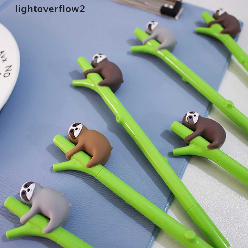 (lightoverflow2) 1pc Pulpen Tinta Gel Hitam 0.5mm Bentuk Kartun Koala Untuk Tanda Tangan (ID)