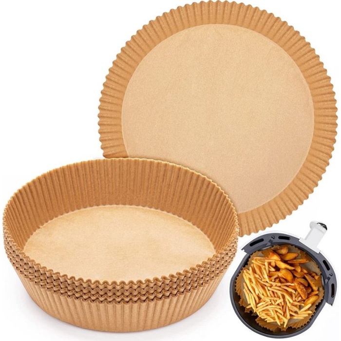 Kertas Air Fryer Disposable Paper Liner Non-stick Anti Minyak Lengket Bulat 16 cm