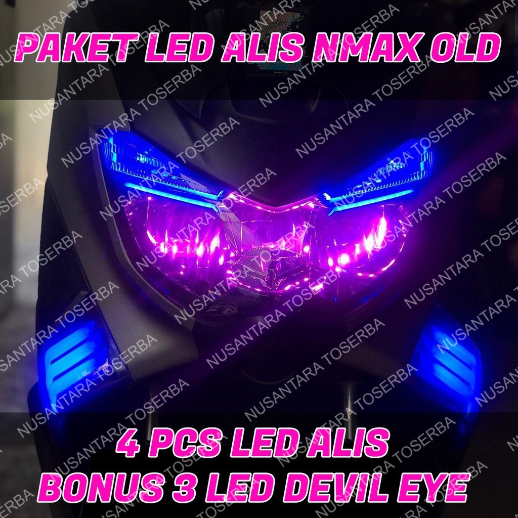 LAMPU ALIS NMAX BONUS DEVIL EYE LAMPU DRL NMAX OLD LAMPU ALIS DRL LED BONUS DEVIL EYES NMAX LAMPU SE