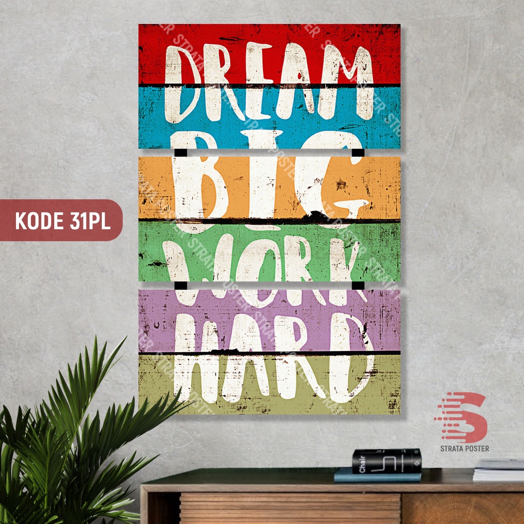 Poster motivasi Hiasan dinding quotes Dekorasi ruangan Wall decor Poster puzzle