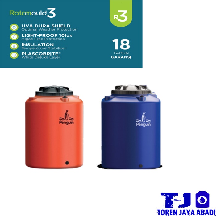 Toren Air Tandon / Toren / Tangki Air Silinder Penguin Tb 32 - 300 Liter