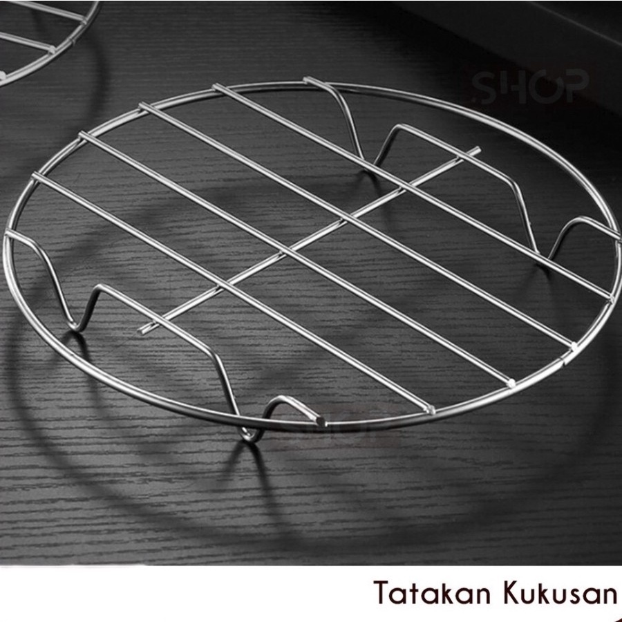 Tatakan Panci Stainless Tebal / Tatakan Kukusan Bulat - 25 cm