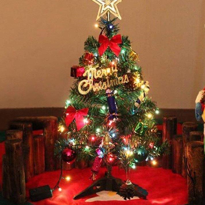 Paling Diminati Pohon Natal Mini / Pohon Natal Kecil Mini Untuk Hias Meja Kantor Rumah Bahan PVC pre