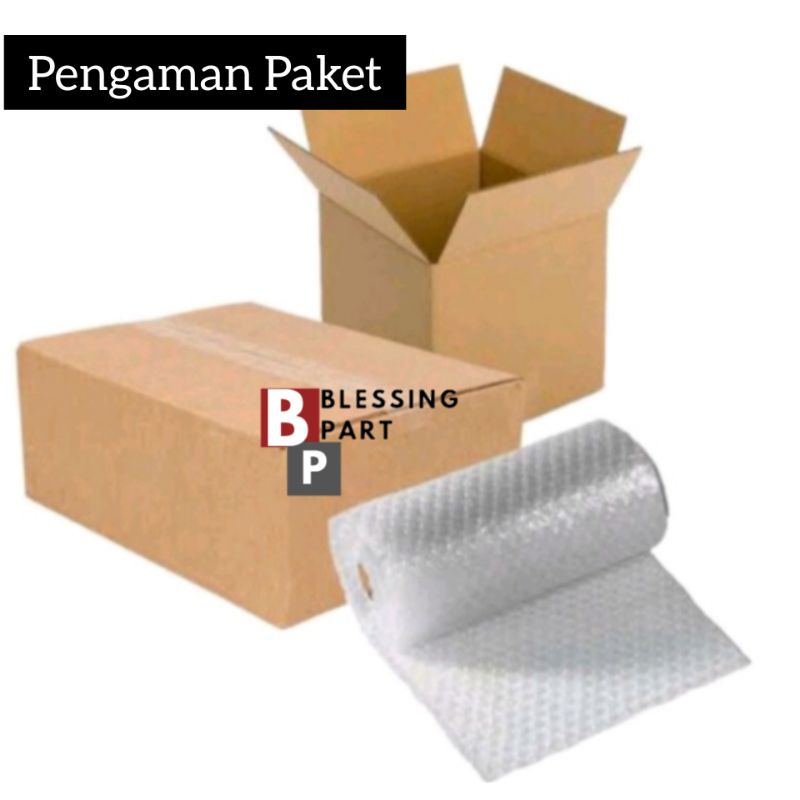 

Pengaman Paket Buble Wrap dan Kardus